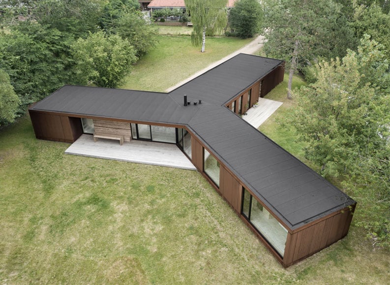 Villa Korup. Una casa en forma de hélice en Dinamarca