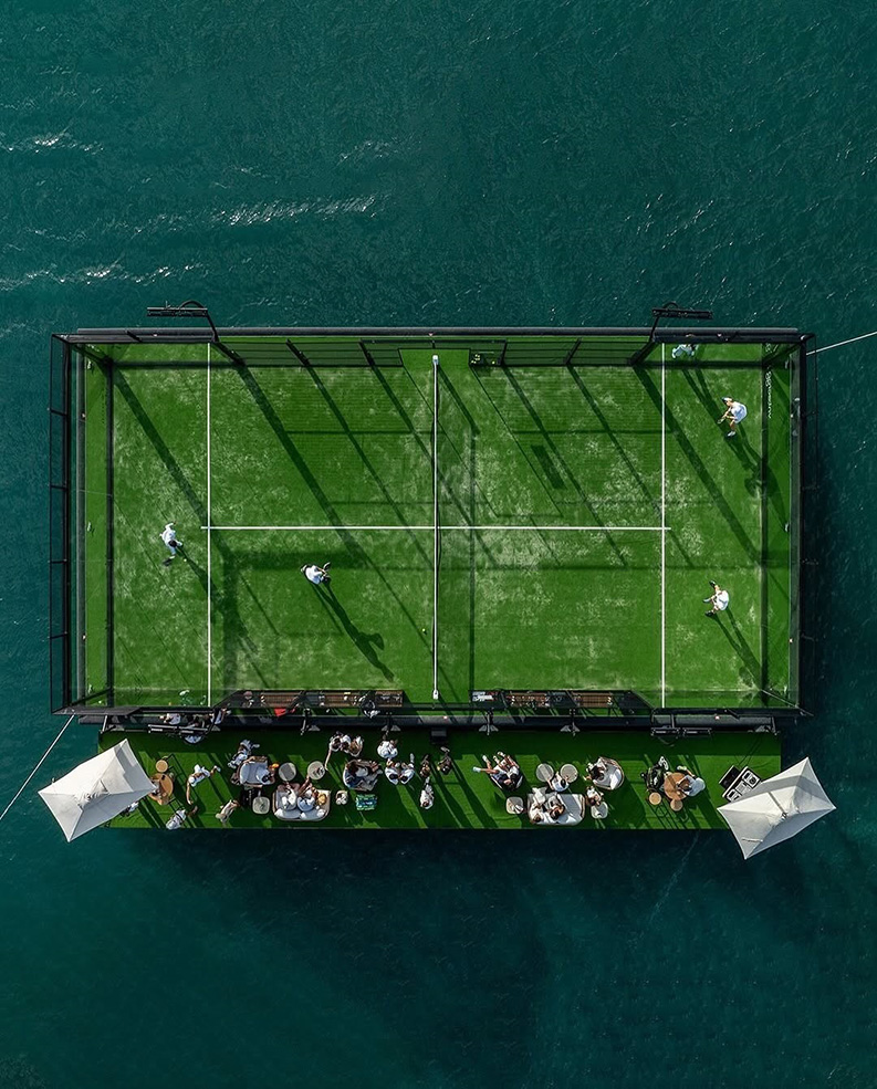 Cancha de pádel flotante de Miami