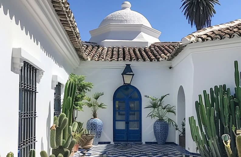 Casa Azul. Un oasis campestre con toques moriscos y mexicanos