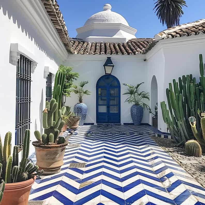 Casa Azul. Un oasis campestre con toques moriscos y mexicanos